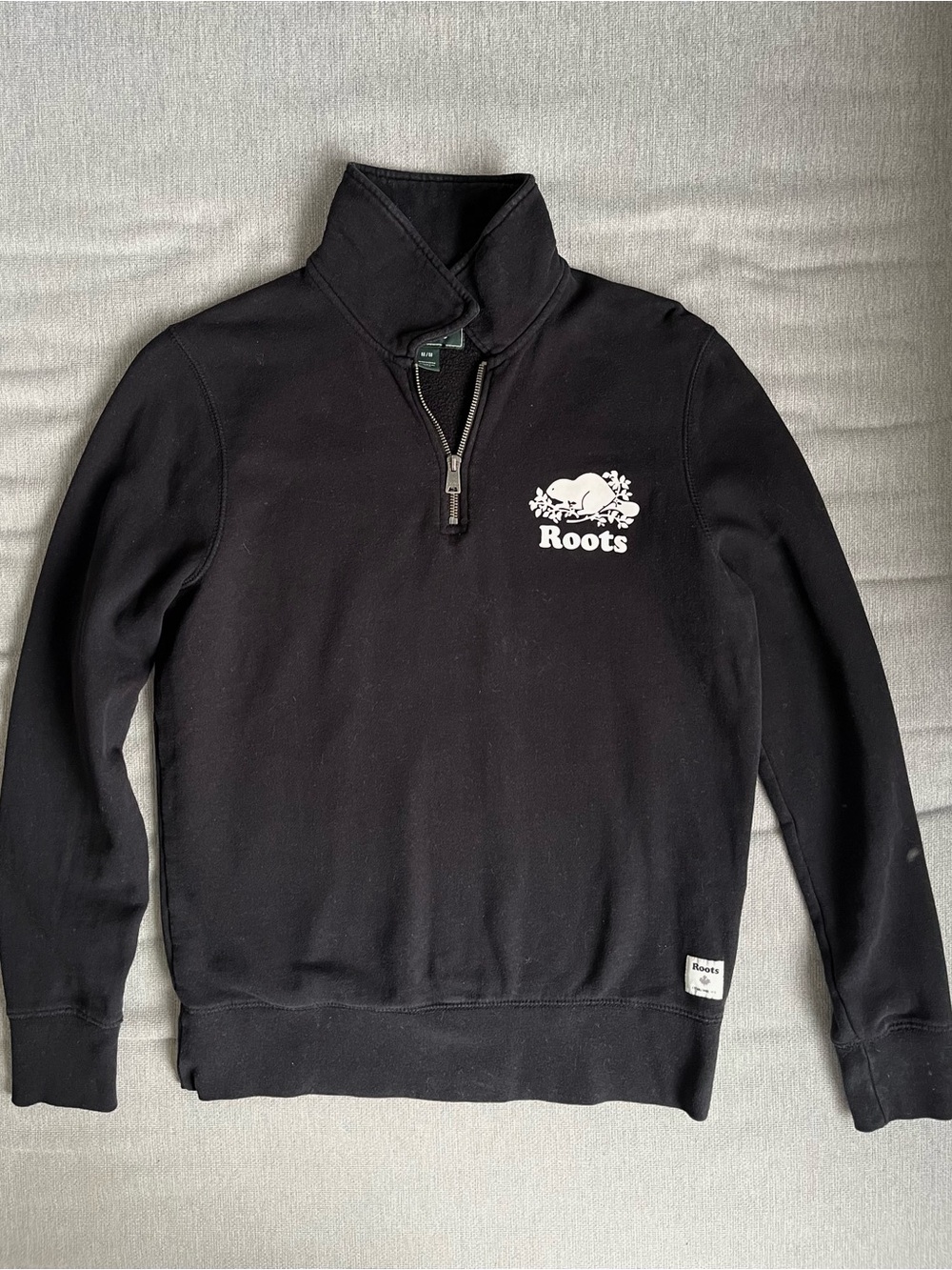 Roots Organic Original Quarter Zip Stein UNISEX